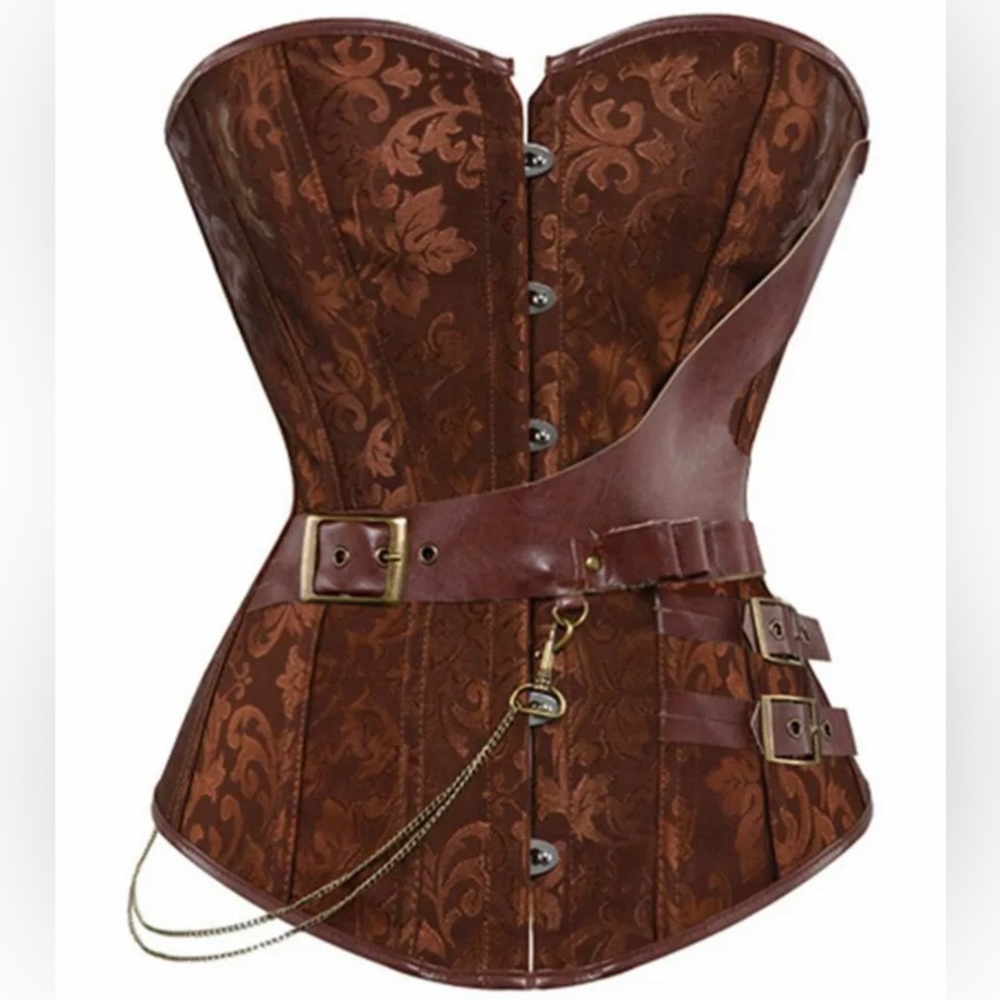 Steampunk Brown Over Bust Corset Size Large